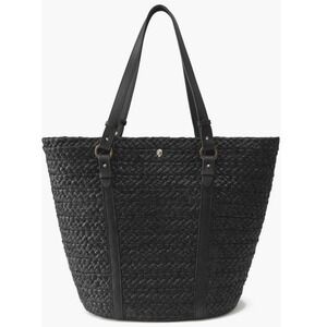 Helen Kaminski Pinimil Bridle Raffia Tote Bag, Black, Designer Luxury, NWT